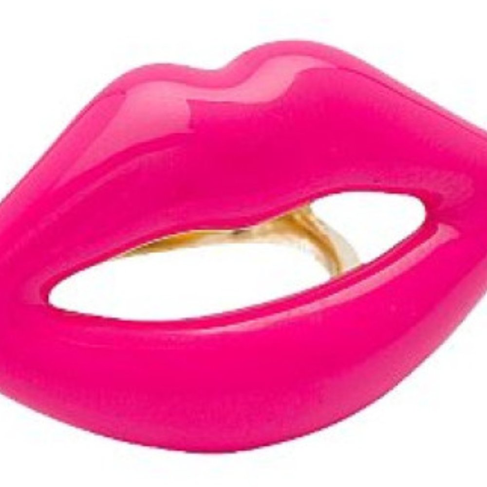 Neon Pink Lips Ring